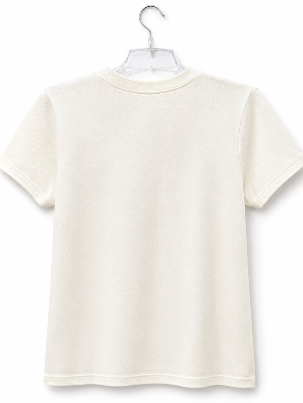 Plus Size Ribbed Cream Logo Tee - Picture 2 of 2